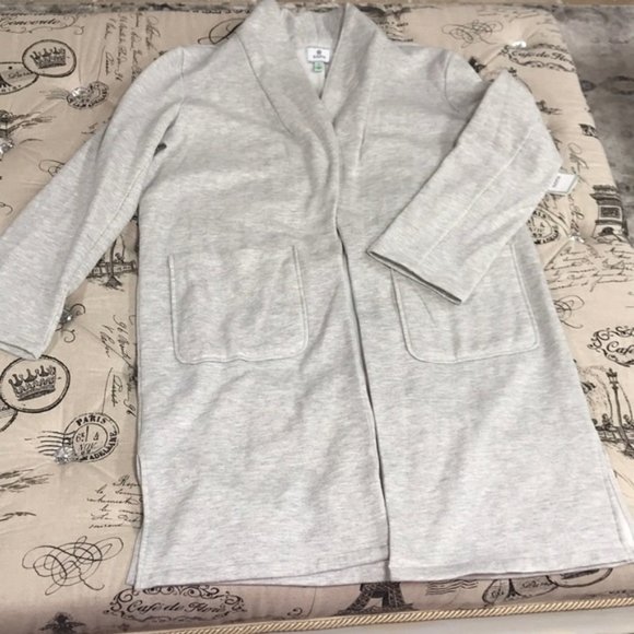 Susina Women's Open Front Long Sleeve Pocket Cardigan - Picture 3 of 6